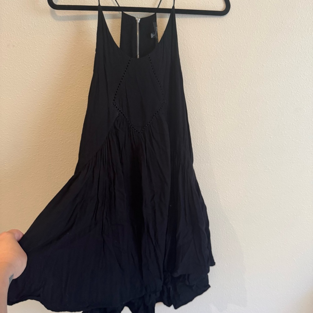 Romeo & Juliet Couture Black Sleeveless Romper with Cutout Detail